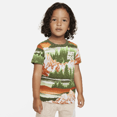 Nike Babies' Snowscape Printed Tee Toddler T-shirt In Green