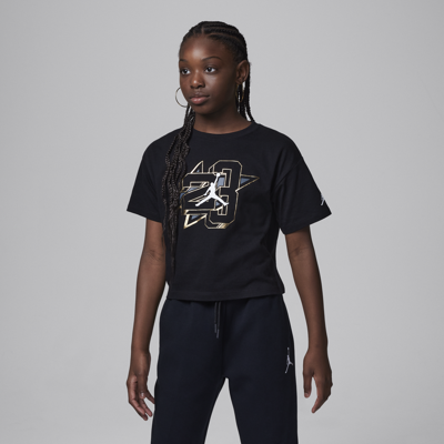 Jordan Jumpman Shine Tee Big Kids T-shirt In Black
