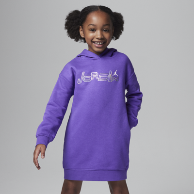 Jordan "take Flight" Shine Pullover Dress Little Kids Dress In Purple