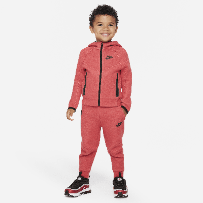 Nike Babies' Sportswear Tech Fleece Full-zip Set Toddler 2-piece Hoodie Set In Red