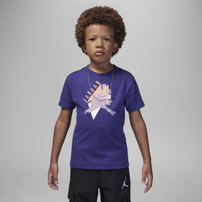 Jordan Air Retro Tee Little Kids T-shirt In Purple