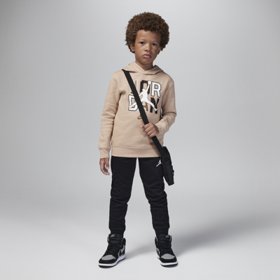 Jordan Sport Dna Fleece Pullover Hoodie Set Little Kids 2-piece Hoodie Set In Black