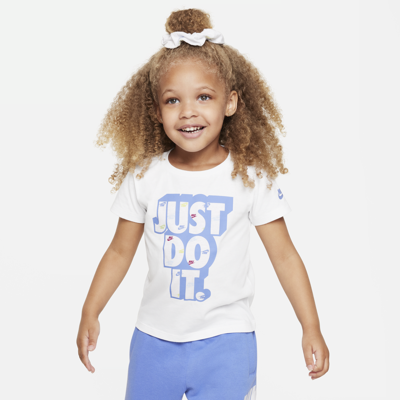 Nike Babies' Relaxed Tee And Scrunchie Set Toddler 2-piece Set In White