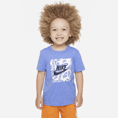 Nike Babies' Brandmark Square Basic Tee Toddler T-shirt In Blue