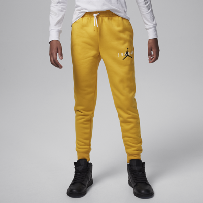 Jordan Big Kids' Sustainable Fleece Pants In Yellow