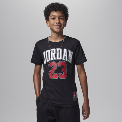 Jordan Big Kids' T-shirt In Black