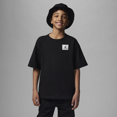Jordan Flight Essentials Big Kids' Patch T-shirt In Black