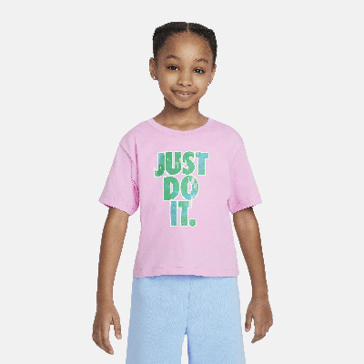 Nike Club Little Kids' Graphic T-shirt In Pink