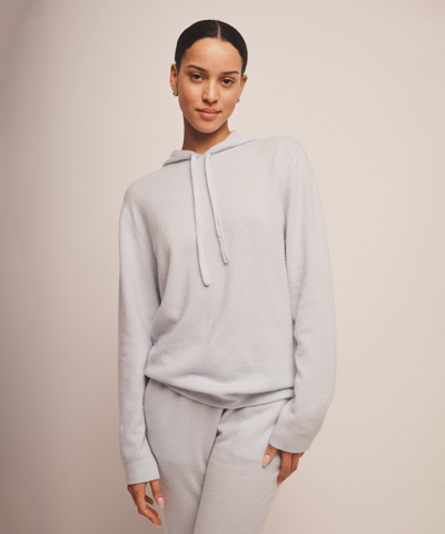 Naadam Off-duty Cashmere Hoodie In Pale Blue