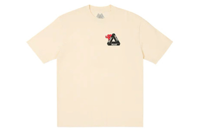 Pre-owned Palace Tri-hearts T-shirt (ss24) Soft White