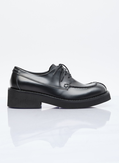 Mm6 Maison Margiela Split Toe Lace-up Shoes In Black