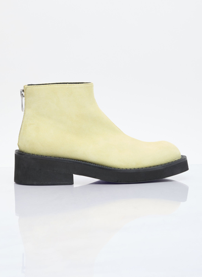 Mm6 Maison Margiela Suede Ankle Boots In Green