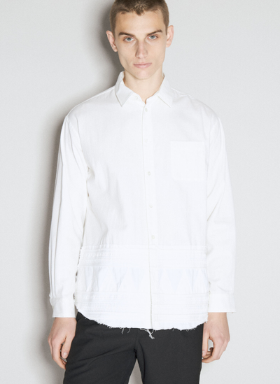 Undercover Lace Panels Shirt In White