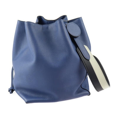 Hermes Hermès Licol Blue Leather Shoulder Bag ()