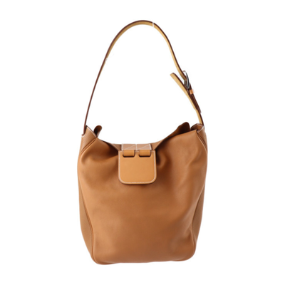 Hermes Hermès Virevolte Brown Leather Shoulder Bag ()