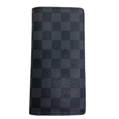 Pre-owned Louis Vuitton Brazza Black Canvas Wallet  ()