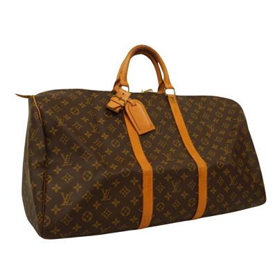 Pre-owned Louis Vuitton Keepall 55 Brown Canvas Travel Bag ()
