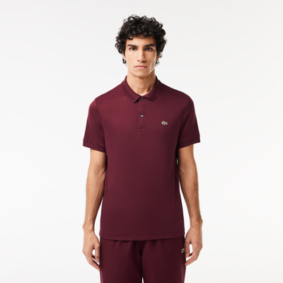 Lacoste Ultra Soft Cotton Pima Jersey Polo - M - 4 In Red