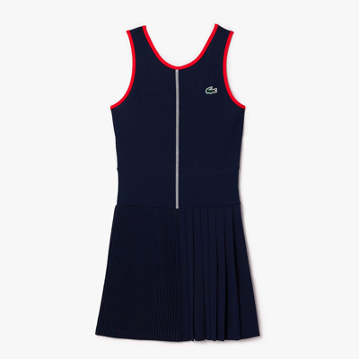 Lacoste Ultra Dry Tennis Dress And Removable Shorts - 36 In Blue