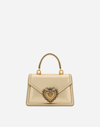 Dolce & Gabbana Small Devotion Metallic Top Handle Bag In Gold