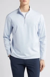 Mizzen + Main Keeton Quarter Zip Performance Pullover In Light Pastel Blue