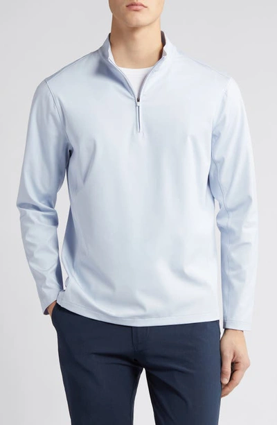 Mizzen + Main Keeton Quarter Zip Performance Pullover In Sky Heather