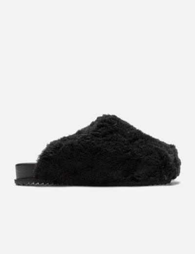 Yume Yume Furry Fabric Truck Clogs In Black