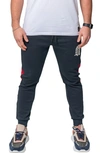 Maceoo Colorblock Fleece Joggers In Blue