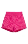 TRUCE KIDS' PULL ON FAUX LEATHER SHORTS