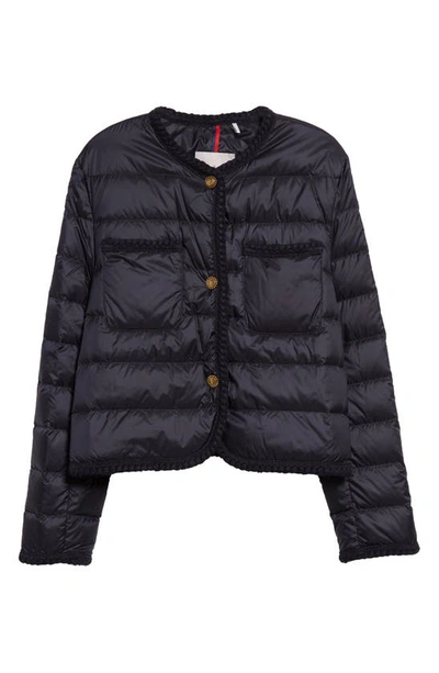 Moncler Aristeo Crochet-trim Puffer Jacket In Black