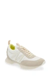 Moncler Pacey Sneakers Leather M-shaped Detail In Multi