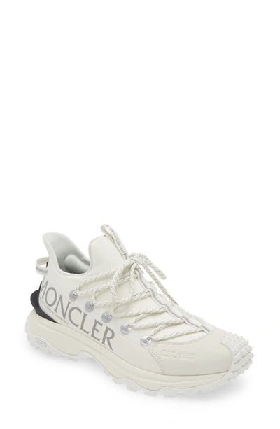 Moncler Trailgrip Lite 2 Logo-print Rubber-trimmed Ripstop Sneakers In White Blue