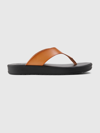 Gap Vegan Leather Platform Flip Flops In Cognac Brown