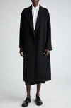 The Row Woolen Robe-style Coat With In Black