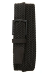 Travis Mathew Monochromatic Woven Belt In Black