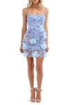 Helsi Hilma Mini Dress In Lavender Blue Floral