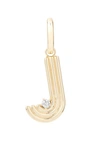 Adina Reyter 14k Yellow Gold Groovy Diamond Initial Pendant In Yellow Gold - J