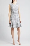 Kobi Halperin Reed Sleeveless Tweed Dress In Blue Multi