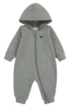 Nike Essentials Hooded Coverall Baby Coverall In Grey