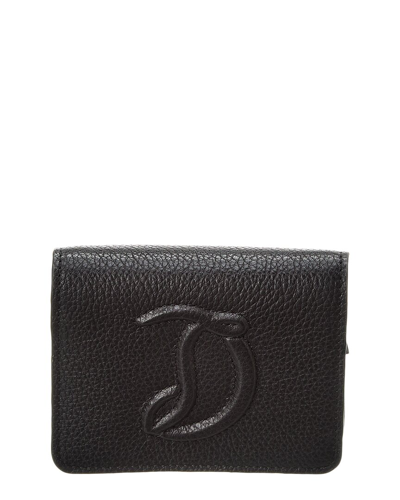 Christian Louboutin By My Side Mini Leather Wallet In Black