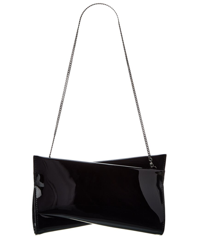 Christian Louboutin Loubitwist Iridescent Leather Clutch Bag In Black
