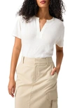 SANCTUARY BREEZY LINEN BLEND PEASANT TOP