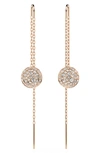 Swarovski White, Rhodium Plated Or Rose-gold Tone Meteora Drop Earrings In Rose Gold Tone