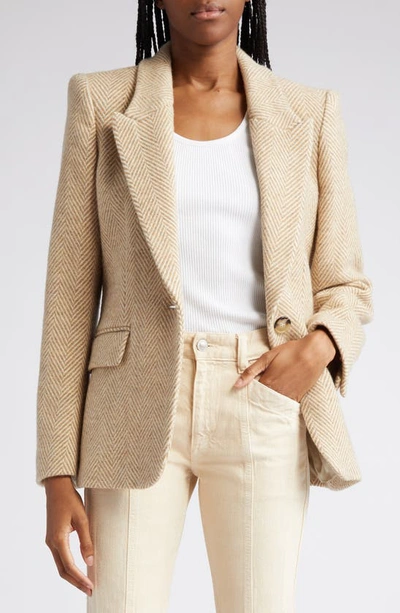 Isabel Marant Étoile Kerstin Herringbone Blazer In 50tf Toffee