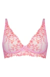 Hunkemoller Lillia Unpadded Longline Underwire Bra In Pastel Lavender