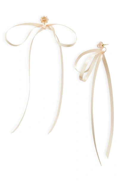 SIMONE ROCHA RIBBON BOW DROP EARRINGS