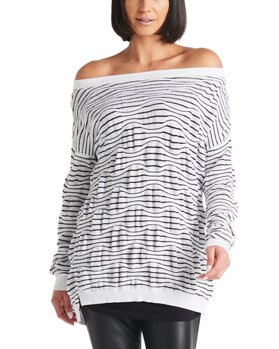 Planet Optical Illusion Sweater In White