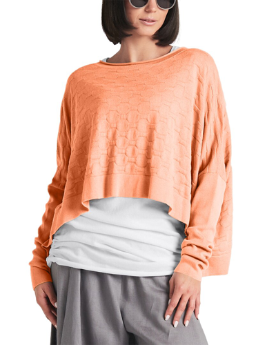 Planet Honeycomb Sweater In Orange