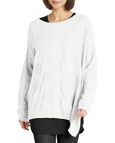 Planet Nu Box Weave Sweater In White