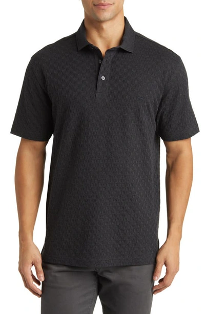 Rodd & Gunn Men's Huntsbury Textured Cotton Polo Shirt In Charcoal